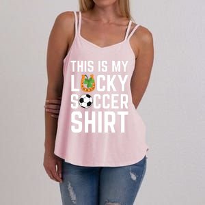 This Is My Lucky Soccer Cool Gift Sport Game St Patrick's Day Cool Gift Women's Strappy Tank