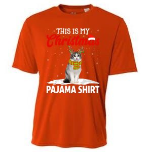 This Is My Christmas Pajama Cool Gift Norwegian Forest Cat Cute Gift Cooling Performance Crew T-Shirt