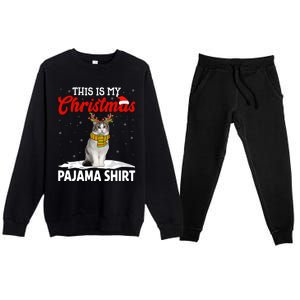 This Is My Christmas Pajama Cool Gift Norwegian Forest Cat Cute Gift Premium Crewneck Sweatsuit Set