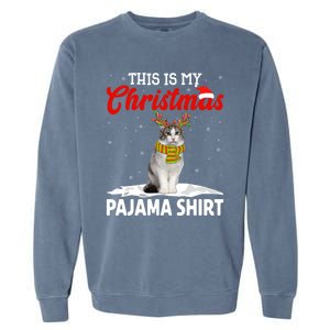 This Is My Christmas Pajama Cool Gift Norwegian Forest Cat Cute Gift Garment-Dyed Sweatshirt