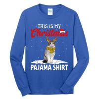 This Is My Christmas Pajama Cool Gift Norwegian Forest Cat Cute Gift Tall Long Sleeve T-Shirt