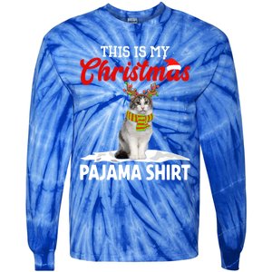 This Is My Christmas Pajama Cool Gift Norwegian Forest Cat Cute Gift Tie-Dye Long Sleeve Shirt