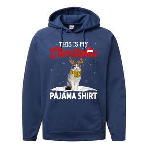 This Is My Christmas Pajama Cool Gift Norwegian Forest Cat Cute Gift Performance Fleece Hoodie