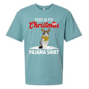 This Is My Christmas Pajama Cool Gift Norwegian Forest Cat Cute Gift Sueded Cloud Jersey T-Shirt