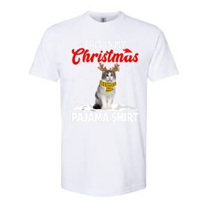 This Is My Christmas Pajama Cool Gift Norwegian Forest Cat Cute Gift Softstyle CVC T-Shirt