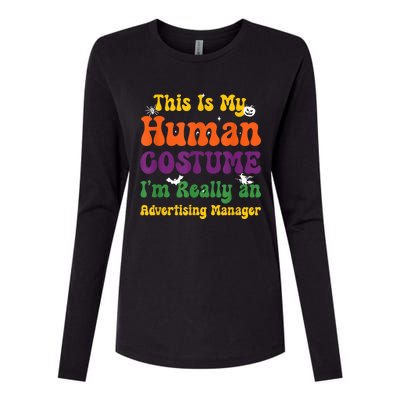 This is My Human Costume I'm Really Halloween Themed Party Womens Cotton Relaxed Long Sleeve T-Shirt