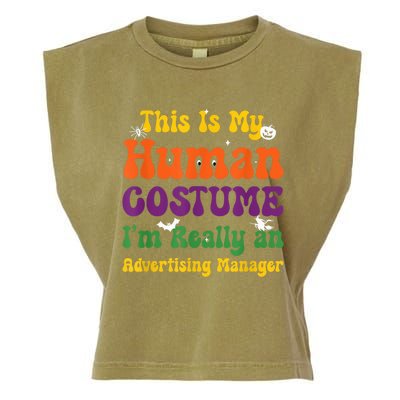 This is My Human Costume I'm Really Halloween Themed Party Garment-Dyed Women's Muscle Tee