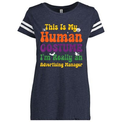 This is My Human Costume I'm Really Halloween Themed Party Enza Ladies Jersey Football T-Shirt