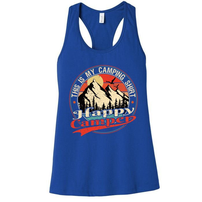 This Is My Camping Cool Gift Happy Camper Cute Gift Women's Racerback Tank