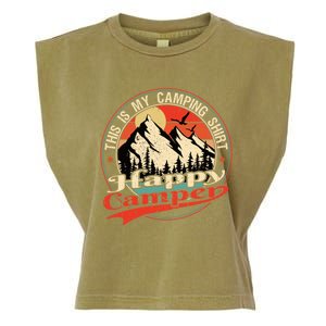 This Is My Camping Cool Gift Happy Camper Cute Gift Garment-Dyed Women's Muscle Tee