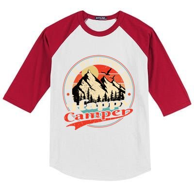 This Is My Camping Cool Gift Happy Camper Cute Gift Kids Colorblock Raglan Jersey