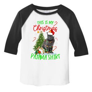 This Is My Christmas Pajama Gift Russian Blue Cat Gift Toddler Fine Jersey T-Shirt