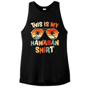 This Is My Hawaiian Tropical Luau Costume Party Hawaii Ladies PosiCharge Tri-Blend Wicking Tank