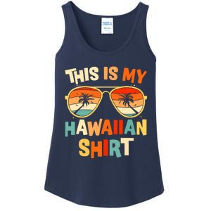 This Is My Hawaiian Tropical Luau Costume Party Hawaii Ladies Essential Tank