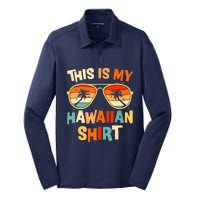 This Is My Hawaiian Tropical Luau Costume Party Hawaii Silk Touch Performance Long Sleeve Polo