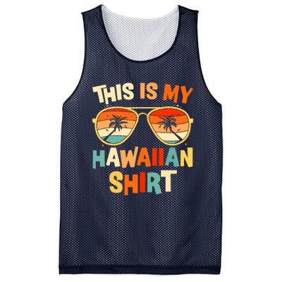 This Is My Hawaiian Tropical Luau Costume Party Hawaii Mesh Reversible Basketball Jersey Tank