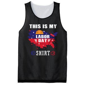 This Is My Labor Day Tee Funny Labor Day Weekend Gift Mesh Reversible Basketball Jersey Tank