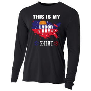 This Is My Labor Day Tee Funny Labor Day Weekend Gift Cooling Performance Long Sleeve Crew