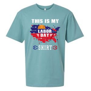 This Is My Labor Day Tee Funny Labor Day Weekend Gift Sueded Cloud Jersey T-Shirt