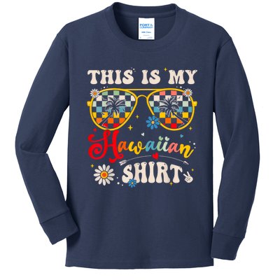 This Is My Hawaiian Tropical Luau Costume Party Hawaii Kids Long Sleeve Shirt