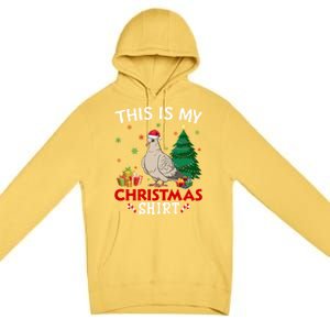 This Is My Mourning Dove Santa Hat Christmas Pajama Cute Gift Premium Pullover Hoodie