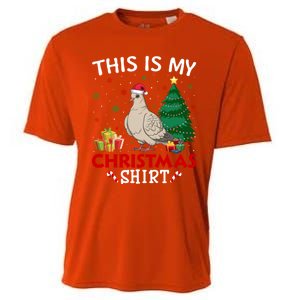 This Is My Mourning Dove Santa Hat Christmas Pajama Cute Gift Cooling Performance Crew T-Shirt