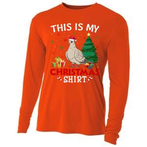 This Is My Mourning Dove Santa Hat Christmas Pajama Cute Gift Cooling Performance Long Sleeve Crew