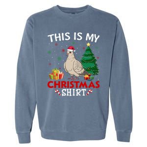 This Is My Mourning Dove Santa Hat Christmas Pajama Cute Gift Garment-Dyed Sweatshirt