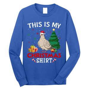 This Is My Mourning Dove Santa Hat Christmas Pajama Cute Gift Long Sleeve Shirt