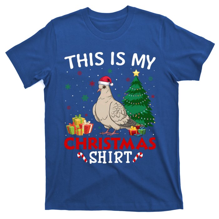 This Is My Mourning Dove Santa Hat Christmas Pajama Cute Gift T-Shirt