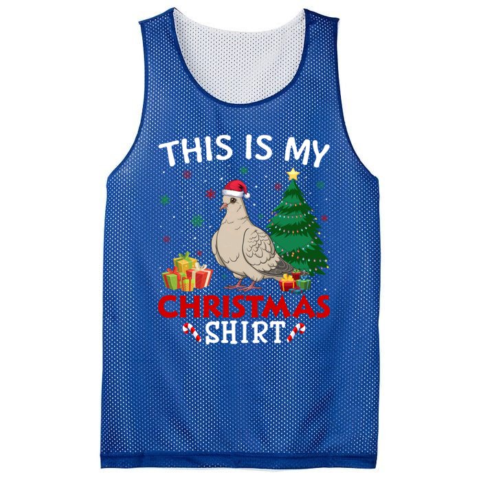 This Is My Mourning Dove Santa Hat Christmas Pajama Cute Gift Mesh Reversible Basketball Jersey Tank