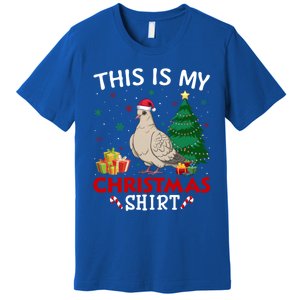 This Is My Mourning Dove Santa Hat Christmas Pajama Cute Gift Premium T-Shirt