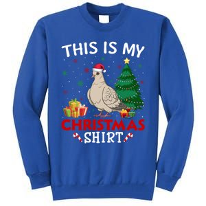 This Is My Mourning Dove Santa Hat Christmas Pajama Cute Gift Tall Sweatshirt