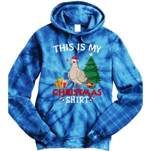 This Is My Mourning Dove Santa Hat Christmas Pajama Cute Gift Tie Dye Hoodie