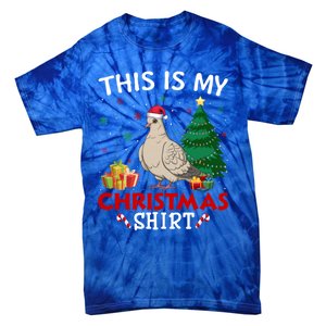 This Is My Mourning Dove Santa Hat Christmas Pajama Cute Gift Tie-Dye T-Shirt