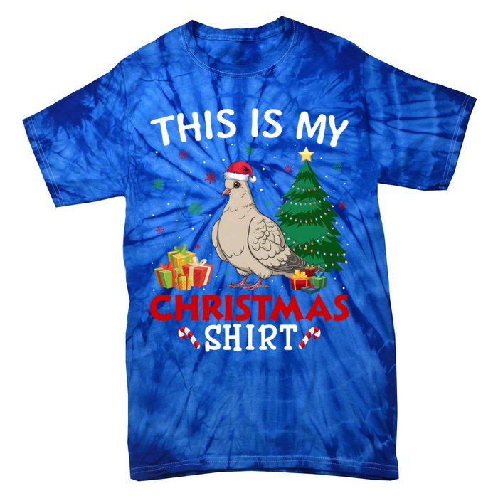 This Is My Mourning Dove Santa Hat Christmas Pajama Cute Gift Tie-Dye T-Shirt