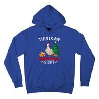 This Is My Mourning Dove Santa Hat Christmas Pajama Cute Gift Tall Hoodie