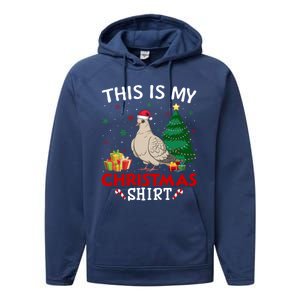 This Is My Mourning Dove Santa Hat Christmas Pajama Cute Gift Performance Fleece Hoodie