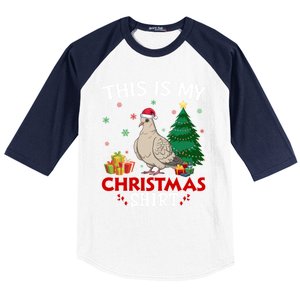 This Is My Mourning Dove Santa Hat Christmas Pajama Cute Gift Baseball Sleeve Shirt