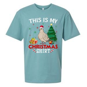 This Is My Mourning Dove Santa Hat Christmas Pajama Cute Gift Sueded Cloud Jersey T-Shirt