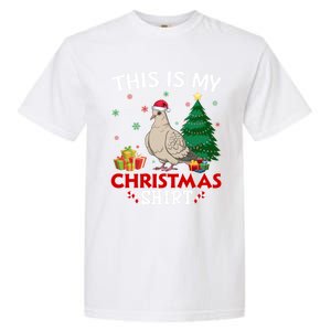 This Is My Mourning Dove Santa Hat Christmas Pajama Cute Gift Garment-Dyed Heavyweight T-Shirt