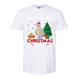 This Is My Mourning Dove Santa Hat Christmas Pajama Cute Gift Softstyle CVC T-Shirt