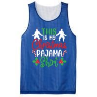 This Is My Bigfoot Christmas Pajamas Funny Gift Mesh Reversible Basketball Jersey Tank