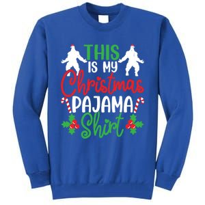 This Is My Bigfoot Christmas Pajamas Funny Gift Tall Sweatshirt