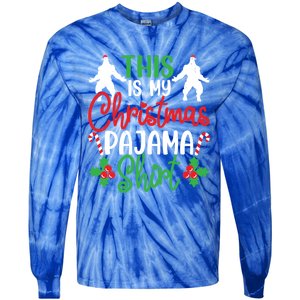 This Is My Bigfoot Christmas Pajamas Funny Gift Tie-Dye Long Sleeve Shirt