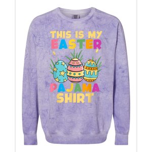 This Is My Easter Pajama Gift Funny Easter Sleepover Fun Cute Gift Colorblast Crewneck Sweatshirt