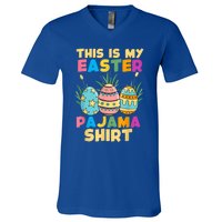 This Is My Easter Pajama Gift Funny Easter Sleepover Fun Cute Gift V-Neck T-Shirt