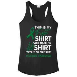 This Is My Fight Scoliosis Awareness Scoliotic Warrior Ladies PosiCharge Competitor Racerback Tank