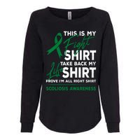 This Is My Fight Scoliosis Awareness Scoliotic Warrior Womens California Wash Sweatshirt