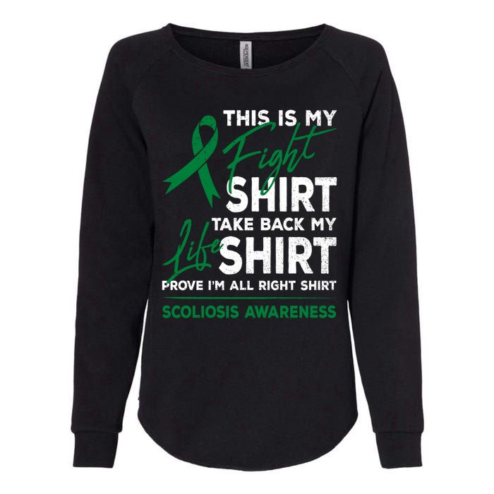 This Is My Fight Scoliosis Awareness Scoliotic Warrior Womens California Wash Sweatshirt